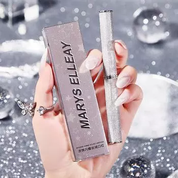 Помада Mary Elleay Sparkling Velvet – Маленький серебристый тонкий тюбик 405#