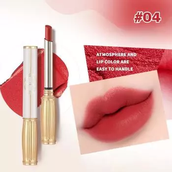 Помада с антипригарным покрытием, матовая, нелипкая, стойкая, фиксирующая цвет, отбеливающая бархатная глазурь для губ