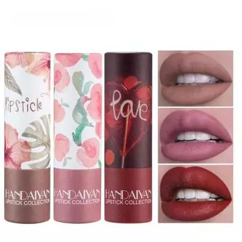Помада в бумажном тюбике Увлажняющая матовая помада Бархатный макияж Блеск для губ Легко окрашивать