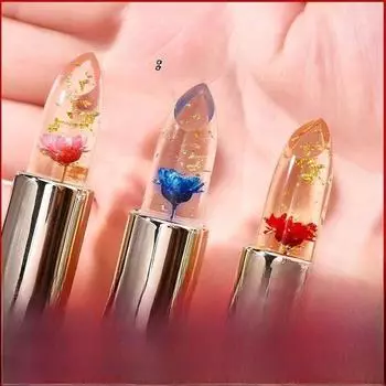 Помада-желе с эффектом цветочного желе, меняющая цвет: Увлажняющий, стойкий, нелипкий, невыцветающий бальзам для губ, безопасный для беременных женщин. null