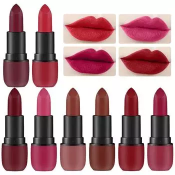 Помады матовые для девочек, женщин, водостойкий, долговечный, увлажняющий макияж One Size