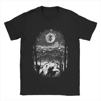 POMEL 0311 Футболки мужские забавные футболки из чистого хлопка с круглым воротом и коротким рукавом футболки летние топы S чёрный