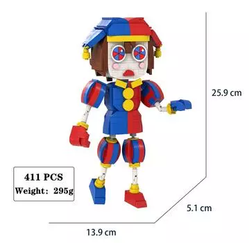 Pomni 3D детский кибер-цирковой блок пластиковый игровой конструктор для подростков и детей удивительный цифровой цирк 411 шт.