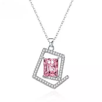 POMOiii геометрический квадратный кулон ожерелье несколько цветов модные свадебные помолвочные украшения зелёный