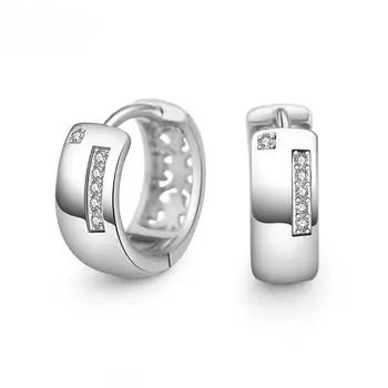 POMOiii Изысканные маленькие круглые серьги-кольца женские серебряного цвета простой дизайн женские серьги-петли подарок на день рождения классические ювелирные изделия белый