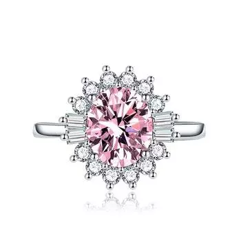 POMOiii классические четыре зубца открывающиеся кольца изменяемого размера для женщин циркон помолвка ювелирные украшения подарок Adjustable Opening зелёный