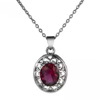 POMOiii милые женские ожерелья с красным фианитом, простые стильные аксессуары для вечеринки, модное ожерелье с подвеской, ювелирные изделия 45cm зелёный