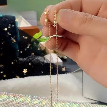 POMOiii модные длинные проволочные висячие серьги женские романтические аксессуары для ушей для танцевальной вечеринки необычный подарок на день рождения свадебные украшения белый