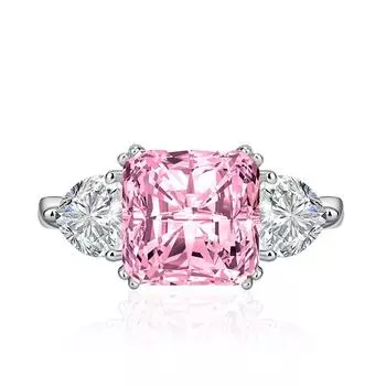 POMOiii открывающиеся кольца изменяемого размера для женщин с цирконом, ювелирные изделия для помолвки, подарок Adjustable Opening зелёный