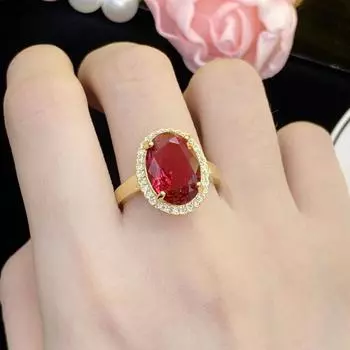 POMOiii овальные красные кольца темпераментные нежные открывающиеся кольца для женщин с цирконом для помолвки ювелирные изделия в подарок розы красного