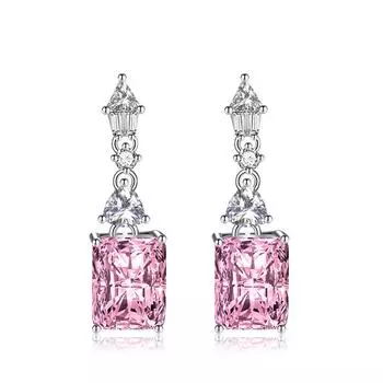 POMOiii Роскошные женские цветные серьги с сокровищами и розовыми бриллиантами, свадебные, помолвочные, вечерние, подарки синий