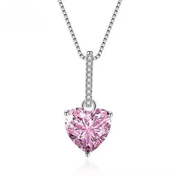 POMOiii сердце кулон ожерелье несколько цветов модные свадебные помолвочные украшения синий