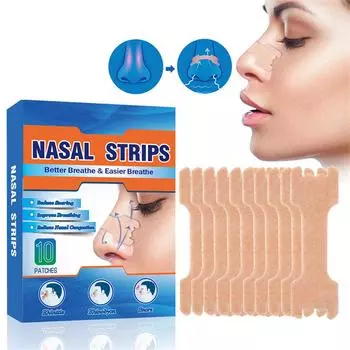 Помощь во сне Дыхательная полоска для носа Полоска для носа от храпа, пластырь от храпа Помогает остановить храп и заложенность носа Спите спокойно One Size