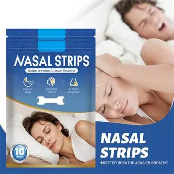 Помощь во сне Дыхательная полоска для носа Полоска для носа от храпа, пластырь от храпа Помогает остановить храп и заложенность носа Спите спокойно One Size