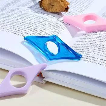 Помощник по чтению Подставка для большого пальца Предотвращает судороги пальцев Эргономичный держатель для книг Подставка для пальцев Аксессуары для книг фиолетовый