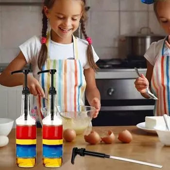 Помпа для сиропа, пищевая, прочная, герметичная, влагостойкая, для чая, легкая в очистке бутылка для сока белый