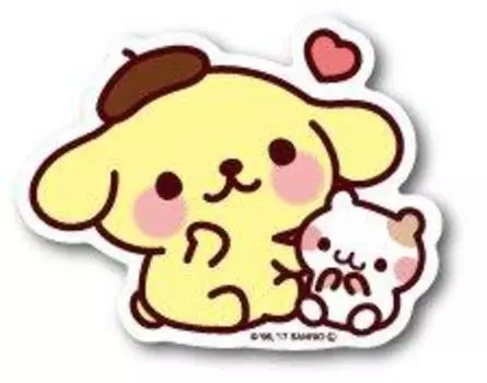 Помпомпурин Юрукава Сердце Серия Sanrio Наклейка LCS-549