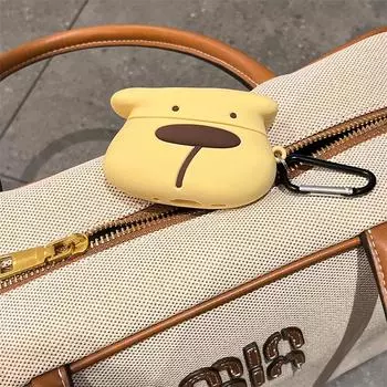PomPomPurin Желтый Собака Защитный Силиконовый Чехол Для Наушников Airpods Pro 2 Чехол/Airpods Pro/Airpods 1/2/3 Чехол Funda Girls for airpods 1 2