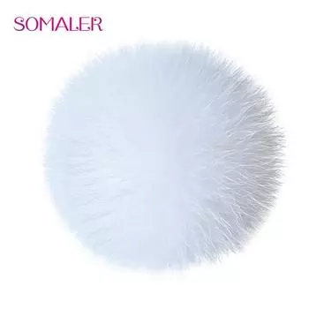 Помпон SOMALER из натурального меха для шапок, помпоны из натурального лисьего меха, аксессуары для сумок светло-розовый