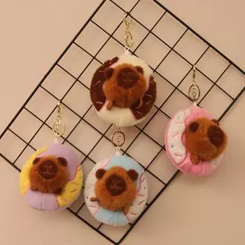 Пончик Капибала креативная милая плюшевая кукла брелок сумка подвеска 4 inch