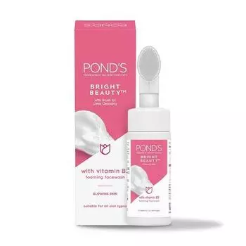 Pond s Bright Beauty Foaming Brush для умывания для сияющей кожи, глубокой очистки пор, для всех типов кожи, 150 мл
