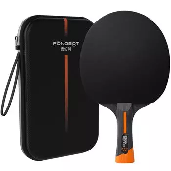 PONGBOT 5 Star Ping Pong Paddle Professional Level Ракетка для настольного тенниса Жесткий чехол Изготовлен из углеродного волокна 7-слойное лезвие Премиум Резина для соревнований