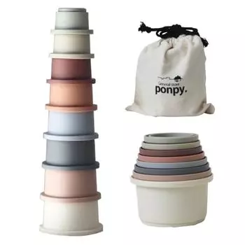 PONPY Stacking Cup 8 Tiers Пластиковый Stacking Cup Игрушка Stacking Toy Stacking Cup Детский Stacking Cup Обучающий Stacking Cup Детская Игрушка Игрушка Детская