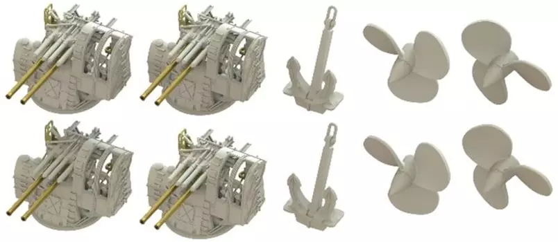 Pontus Model Japanese Navy Nagato 1941 3D Parts Set Limited Пластиковые детали для модели 68063 1/350 (Японское издание) (Корабль)