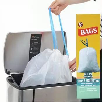 PonyLes Garbage Reinforced Plastic Thick Garbage Bags with Tear 1 Commercial Plastic Compatible with Code G Bags, Bags, Strings, Resistant, Roll/40