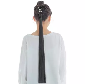 Ponytail ring super long straight point wig wgt821JBK [AQUADOLL]