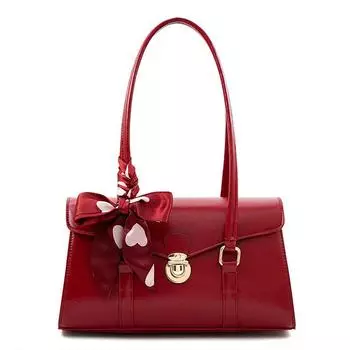 Pooh Fancy Retro Casual Baguette Bridal Bag Red