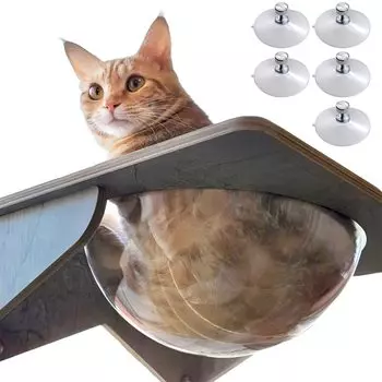 POOKIE Кошачий оконный гамак, скелет, кровать для кошки, космический корабль, кошачья башня, установка присоски