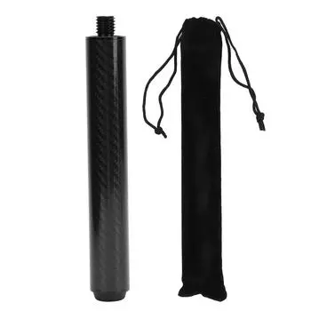 Pool Cue Extender 8 Inch Carbon Fiber Billiard Cue End Extension Stick for Pool Supplies