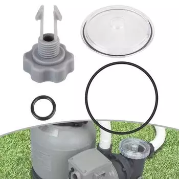 Pool Pump Cover Drain Valve Cover Equipped With Valves And O-Rings Water Pump For Intex SF151110 ECO15110 SF80110-1 Sand Tank Filter Transparent