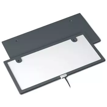 POOPEE LED Номер Электрический Номер IP67 Полностью Полностью Сверхвысокий Сверхтонкий Инспекция Транспортного Средства 12 В Передний и задний Комплект из 2 Пластины, Пластина, Водонепроницаемый, белый