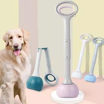 Pooper Pick Up с длинной ручкой, портативный складной большой совок для собак, сборщик отходов для животных зелёный