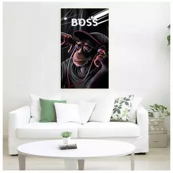 Поп-арт диджей обезьяна горилла картина маслом украшение дома настенный художественный постер гостиная 21cm30cm NoFrame