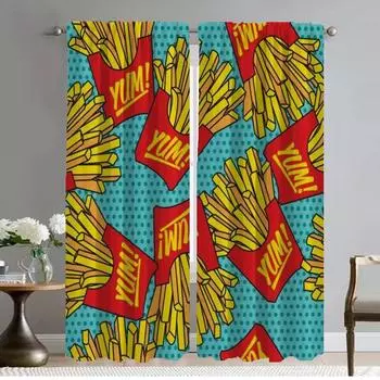 Pop Art Halloween Decoration Window Curtain for Room 2 Panel Curtains Child Room Tulle for Bedroom Partition Living Kitchen Home W50xH70cmx2pcs-CL