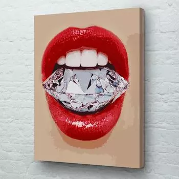 Поп-арт Сексуальные Красные Губы Алмазный Укус Картины На Холсте Печать Настенные Картины Cuadros для Гостиной Домашний Декор 20x30cm