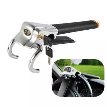 Pop Frog Steering Wheel Steering Relay Attack Prevention Strongest Crime Compatible with a Wide Range of Car Models Lock, Anti-Theft, Lock, Goods, серебряный