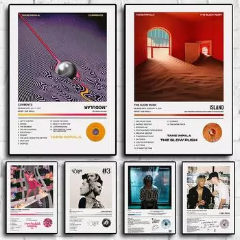 Поп-группа певица Tame Impala постеры Currents музыкальная обложка альбома эстетические картины для комнаты холст живопись искусство домашний декор стен 21x30cm No Frame