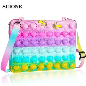 Поп-кошельки для девочек. Небольшие сумки. Непоседа. Игрушечные кошельки. Сумки-мессенджеры. Женские силиконовые чувственные кошельки. Студенты. Детские снятие стресса.