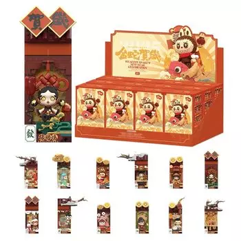 POP MART Богатый Новый год Празднование Удачной Руки Серия Блок Фигурка Коробка 12 Pop Mart Gacha Gacha Слепая Коробка Фигурка Пластиковая Модель Премиум Игрушка ПВХ