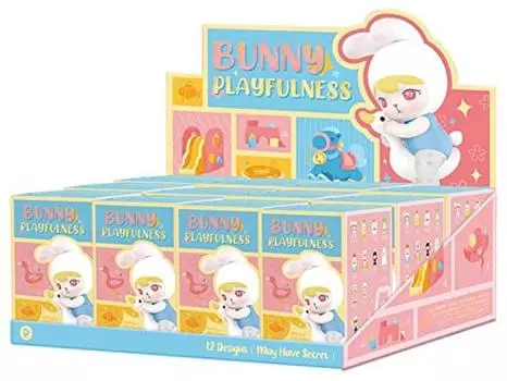 POP MART BUNNY Playfulness Series Торговые фигурки Коробка из 12 шт. ПВХ и АБС