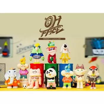 POP MART coolrainLABO Oh Face серия торговых фигурок 8 штук КОРОБКА