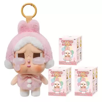 POP MART CRYBABY Crying Again Series Лицо Плюшевые Игрушки Pop Mart Gachapon Слепая Коробка Пластик Премиум ПВХ Мягкие Оригинальные Подарки на День Рождения (Набор из 3 предметов) -