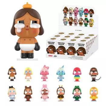 POP MART CRYBABY Crying Again Series Pop Mart Gacha Gacha Blind Box Фигурка Пластиковая модель Премиум-игрушка Мягкий винил ПВХ Оригинальный персонаж День рождения