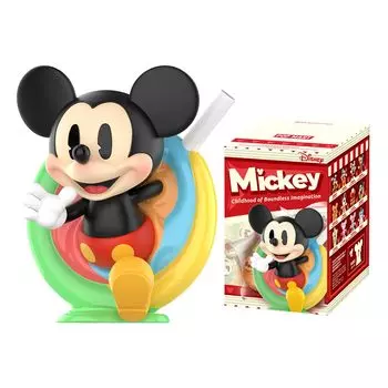 POP MART DISNEY Микки Детство безграничного воображения Серия Pop Mart Gacha Gacha Blind Box Фигурка Пластиковая модель Премиум Игрушка ПВХ Мягкий винил