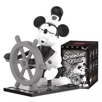 POP MART Disney Steamboat Willie Series Pop Mart Gacha Gacha Blind Box Фигурка Пластиковая модель Премиум Игрушка Мягкий винил Оригинальный персонаж Подарок на день рождения