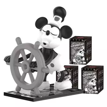 POP MART DISNEY Steamboat Willy Series Pop Mart Gacha Gacha Blind Box Фигурка Пластиковая модель Премиум-игрушка Мягкий винил Оригинальный персонаж Подарок на день рождения